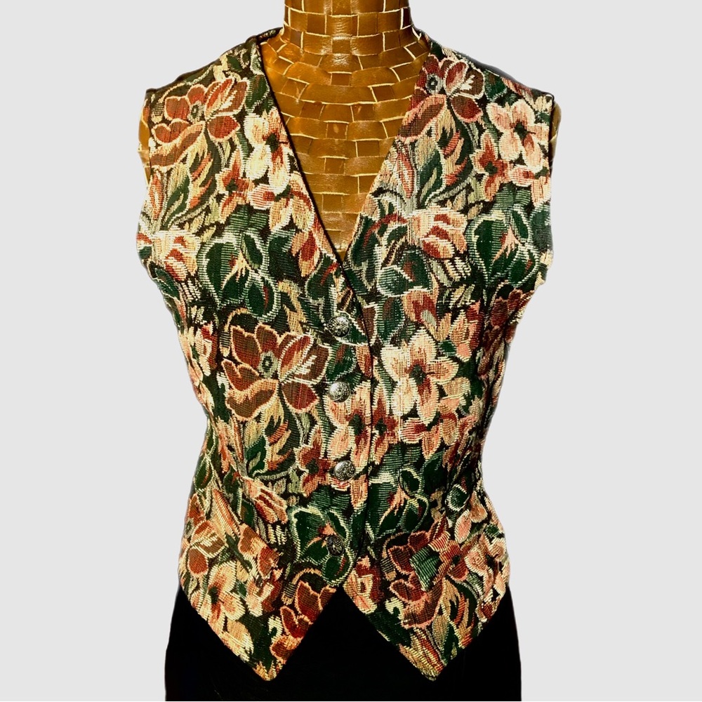 Floral Tapestry Handmade Vest